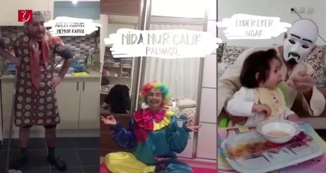 Korona virüs nedeniyle tiyatrocular oyunlarını evde gerçekleştirdiler
