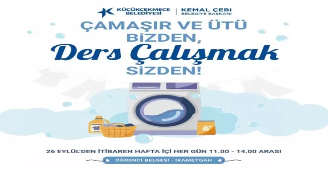 Küçükçekmece Belediyesi’nden öğrencilere  çamaşır yıkama hizmeti
