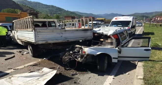 Maçka'da kaza:1 ölü