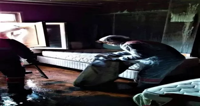 Maltepe’de evi yanan aileye belediyeden destek
