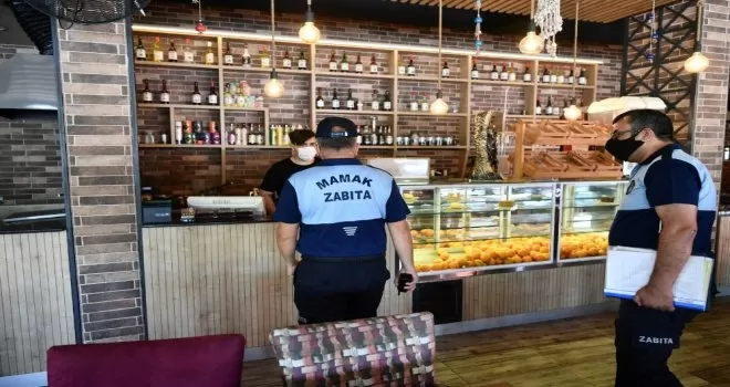 Mamak’ta iş yerlerine yönelik korona virüs denetimi
