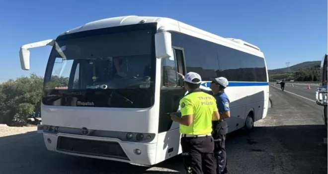 Manisa’da servis araçlarına sıkı denetim