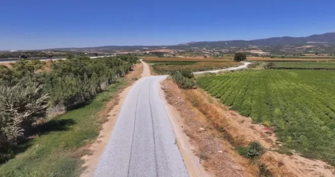 Manisa’da Turgutlu ile Saruhanlı arasında yol çalışması