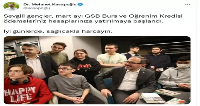 Mart ayı burs ve kredi ödemeleri başladı

