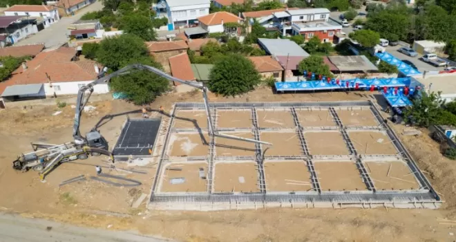 Milas Derince’de çok amaçlı sosyal alana temel