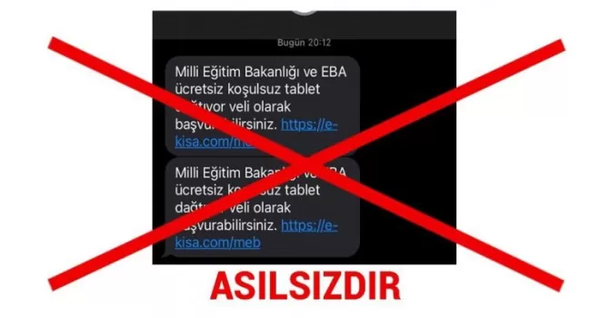 Milli Eğitim Bakanlığından ’sahte mesaj’ uyarısı
