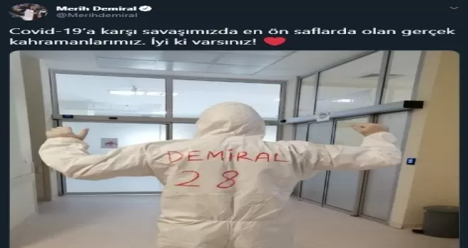 Milli futbolcu Merih Demiral’dan sağlık çalışanlarına destek
