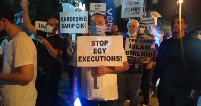 Mısır Başkonsolosluğu önünde idam karşıtı protesto
