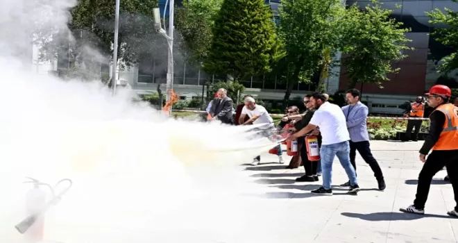 Muratpaşa’da yangın tatbikatı