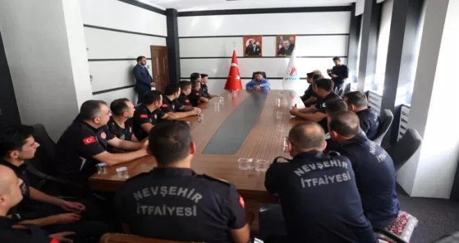 Nevşehir itfaiyesinden Başkan Arı’ya ziyaret