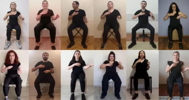 Öğretmenlerden beden diliyle Kalenin Bedenleleri  türküsü
