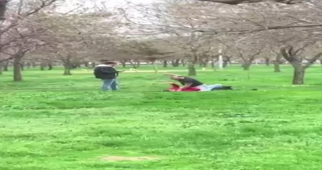 (Özel) Biri yumrukladı diğeri kayda çekti
