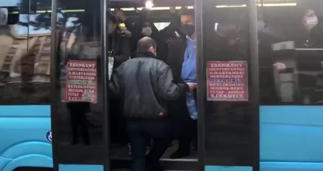 Cezalara rağmen, Esenyurt’ta ’koronabüs’ yolculuğu