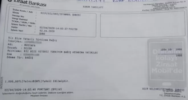 Evde kaldı bağış yapmaktan geri kalmadı