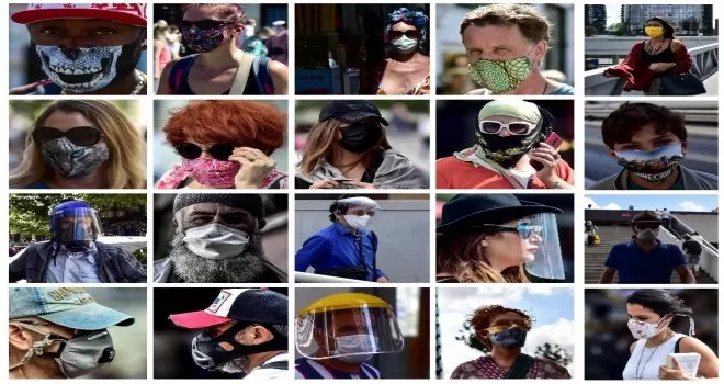  İstanbul sokaklarında ilginç maske manzaraları