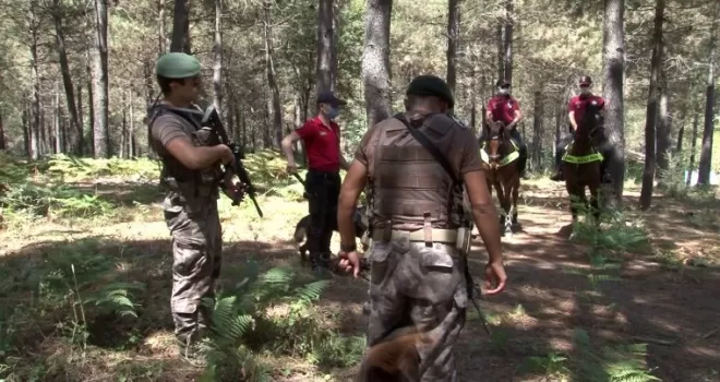 Özel harekat ve atlı polisler, yangına karşı orman denetimi yaptı
