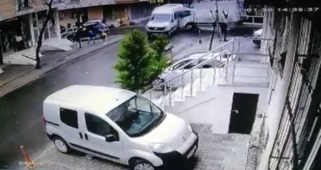  İstanbul’da ölümden saniyelerle kurtuluş kamerada