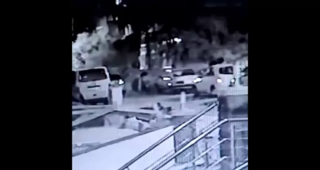 (Özel) Maltepe’de moto kurye gibi gelen hırsızları inşaat bekçisi enseledi
