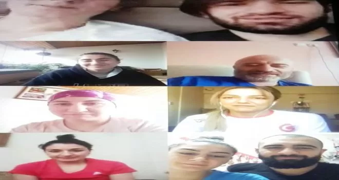 Milli sporculardan online bayramlaşma