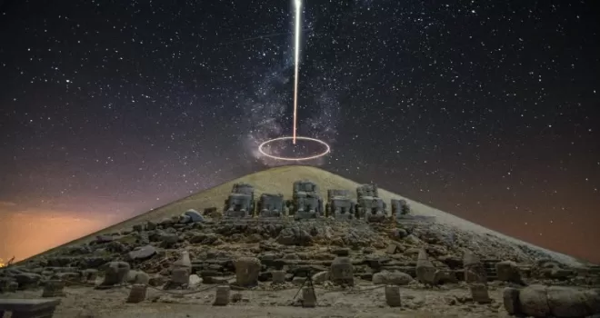 (ÖZEL) Nemrut Dağı Samanyolu ile birlikte görüntülendi
