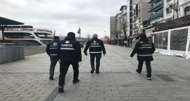 (Özel) Sahilde balık tutanları zabıta böyle uyardı
