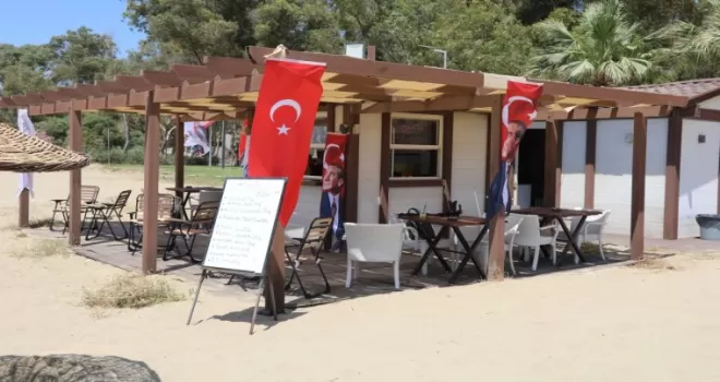 Pamucak Sahili’nde Festival Büfe hizmete girdi