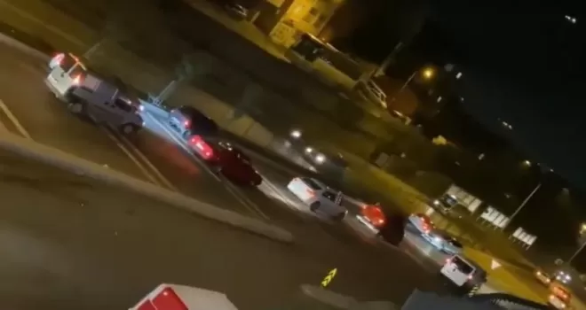 Pendik’te asker konvoyundaki drift kazası kamerada
