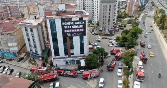 Pendik’te hastanede yangın paniği

