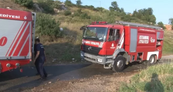 Pendik’te kablo yakan şahıs yangına neden oldu
