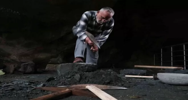 Pileki taşının Rize’deki son ustası mesleğini yaşatmaya çalışıyor
