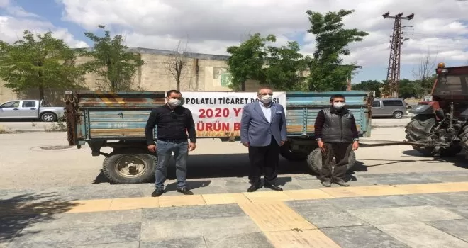 Polatlı’da hasadı yapılan buğdayın satışı gerçekleştirildi
