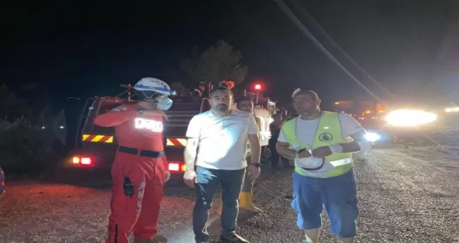 Pursaklar Belediye Başkanı Çetin yangın bölgesi Milas’ta
