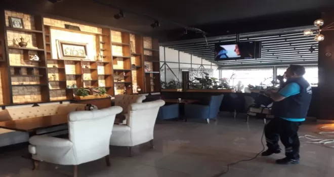 Pursaklar Belediyesi’nden işletmelere etkin dezenfekte çalışması
