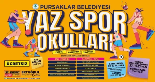 Pursaklar Belediyesi Yaz Spor Okulları için kayıtlar başladı
