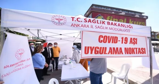 Pursaklar’da Covid-19 aşı uygulama noktası
