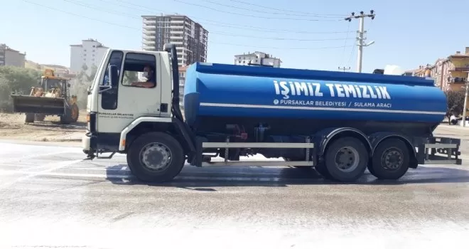 Pursaklar’ın her noktasında hijyen seferberliği
