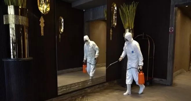 Rezidanslarda hijyen tedbirleri artırıldı
