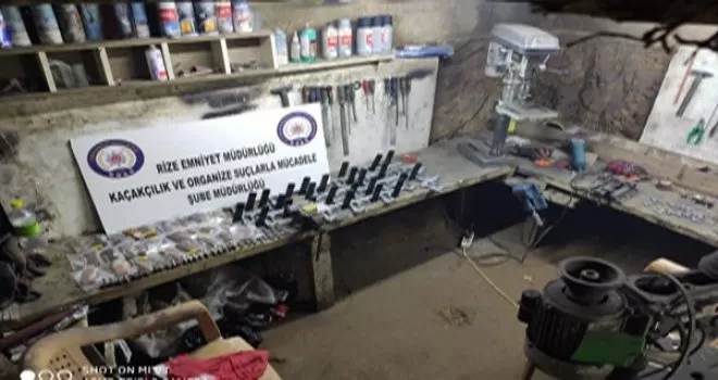 Rize’de kaçak silah imalathanesi ele geçirildi
