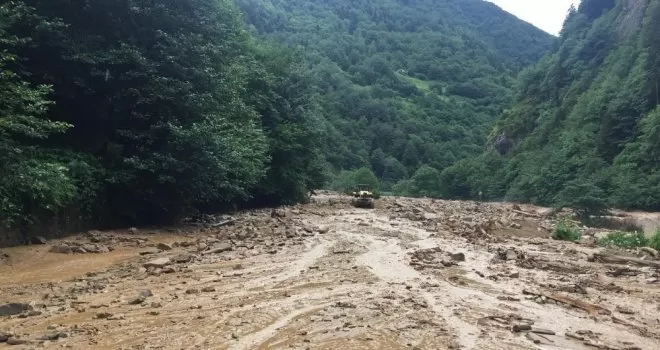 Rize’de şiddetli yağış
