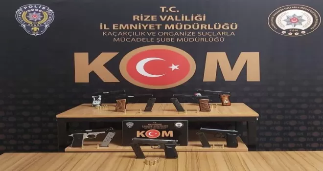 Rize’de silah kaçakçılığı operasyonu

