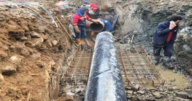 Rize içme suyu projesinde çalışmalar devam ediyor