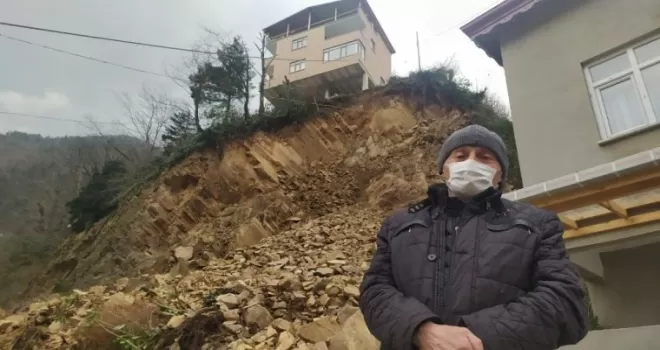 Rize’nin İkizdere ilçesinde heyelan