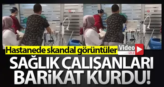 Cebeci Hastanesi’nde skandal görüntü: Sağlık çalışanları yine barikat kurdu