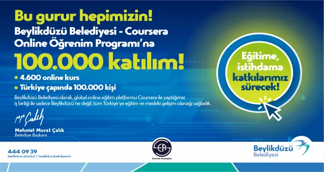 COURSERA İŞ BİRLİĞİ’NDE 100 BİN ÜYE HEDEFİNE ULAŞILDI 
