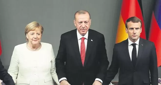 Cumhurbaşkanı Erdoğan Macron ve Merkel ile görüştü