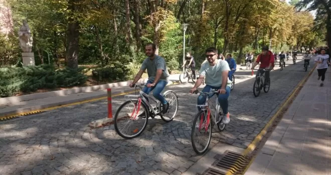Sağlıklı bir yaşam için pedallar döndü
