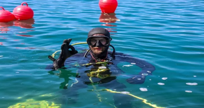 Sakarya’da ana su alma hatlarına dalgıç temizliği