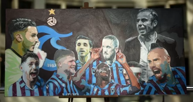 Şampiyon Trabzonspor’un yıldızları resmedildi