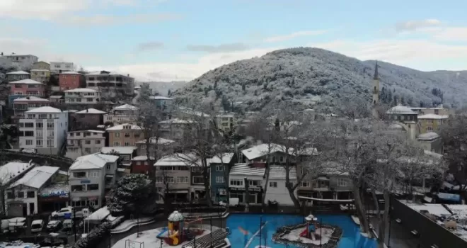 Sarıyer’de oluşan kartpostallık görüntü havadan görüntülendi
