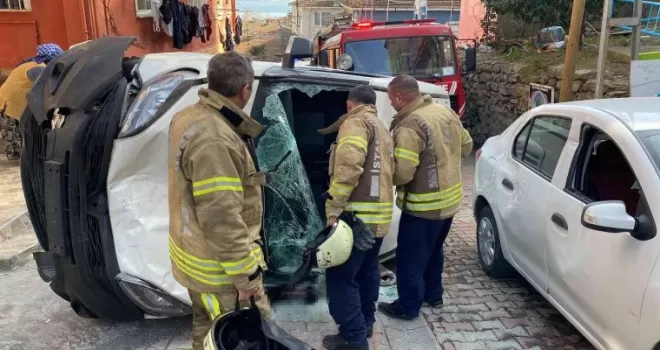 Sarıyer’de ticari araç takla attı: 1 yaralı

